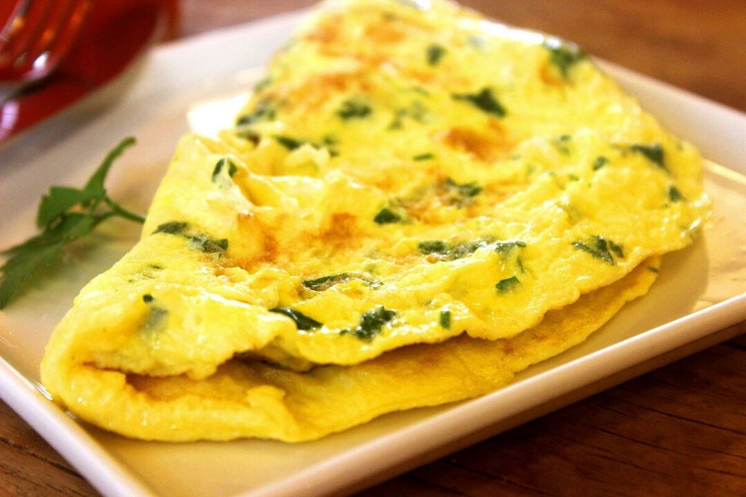 Omelette သည် ပန်ကရိယရောဂါဝေဒနာရှင်များအတွက် ခွင့်ပြုထားသော ကြက်ဥအစာဟင်းဖြစ်သည်။